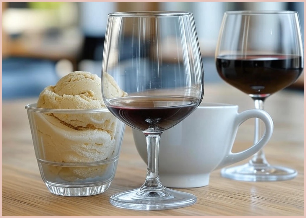 BLOWFISHFUGU 골지 아이스크림 컵 유리컵세트 커피잔 와인잔 250ML - 이미지 1