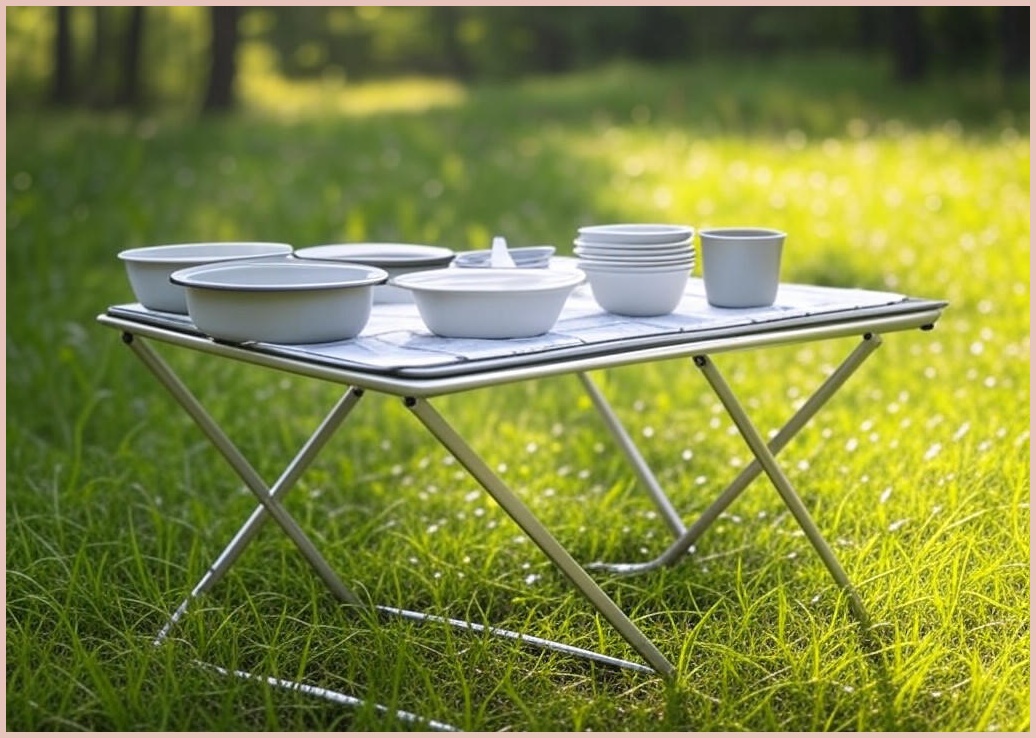 HODR 접이식 야외 식기 세트 야외용 - PP 플라스틱 소재, 소형으로 간단히 수납, 야외 캠핑 및 등산에 적합 - 이미지 1