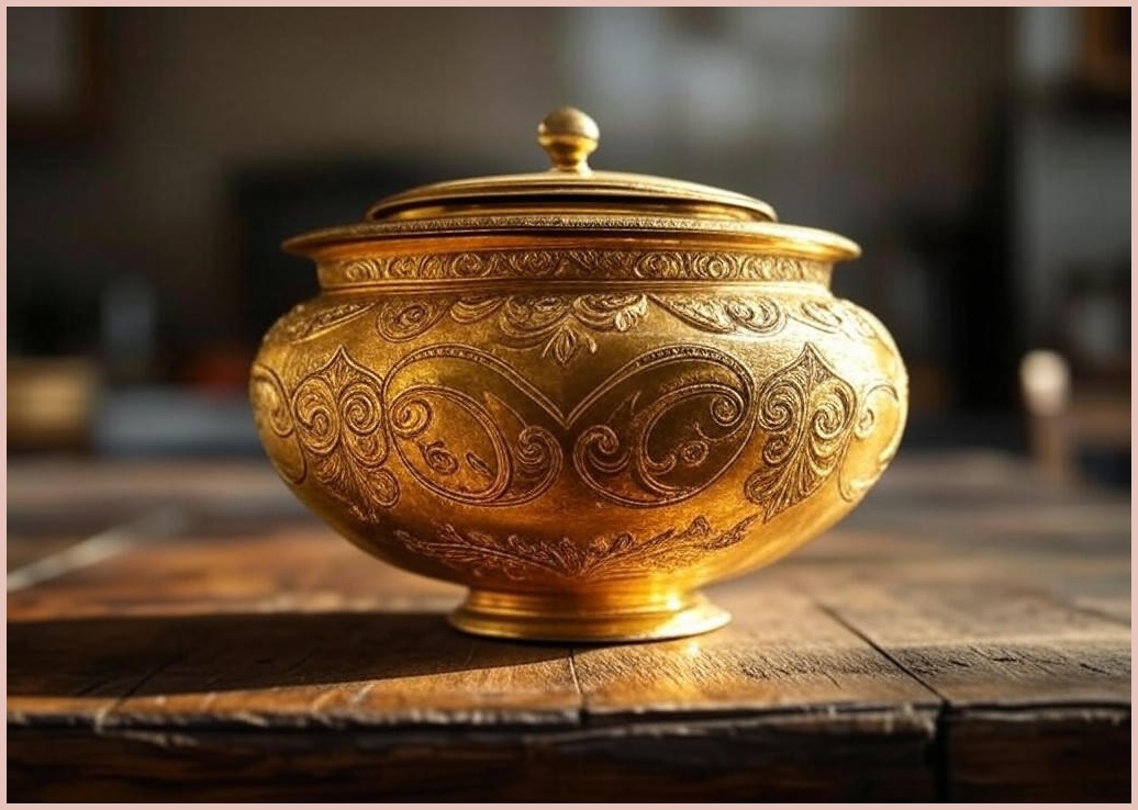 거창유기 솥 방짜 주물, 골드, 1세트