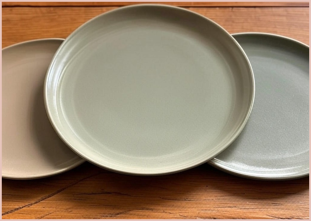 데이브렉 캠프용 원형 플레이트 3종, 단일 색상, 1세트