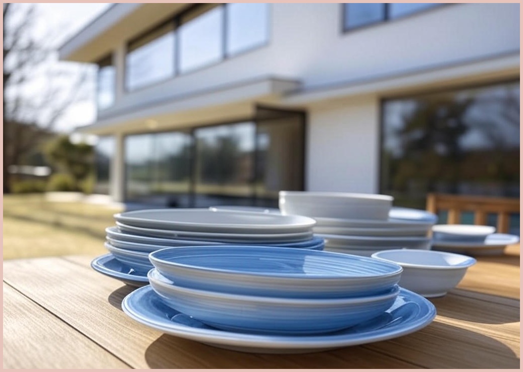 모던하우스 ON L 키노 레터링 뱁새 앞접시와 스프볼 세트, 1세트, 앞접시 2p + 스프볼 2p, 화이트 + 블루