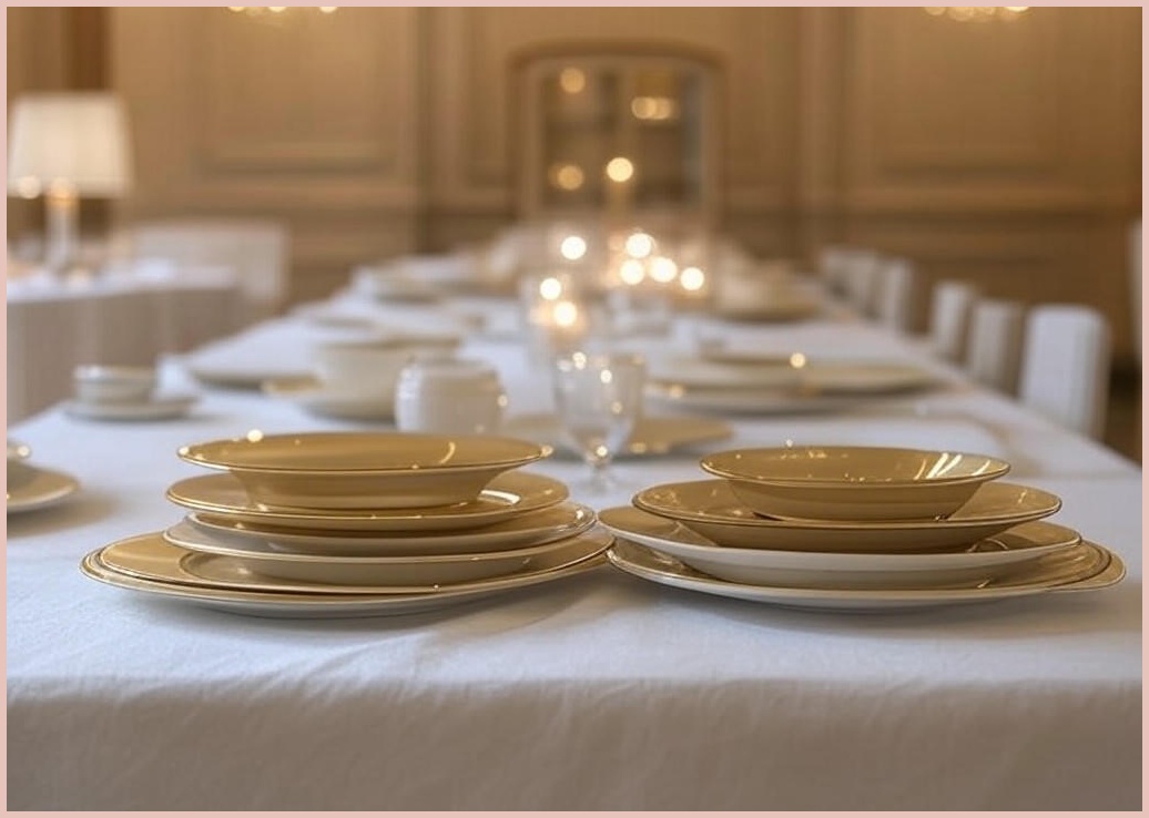 쓱싹 10인 호텔의 품격 80P 고급 일회용 파티 골드 접시 식기 세트, 1세트, 80개입