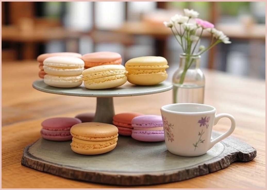 어웨이큰센스 마카롱 미니 브런치 식판 + 미니 컵 세트 - 이미지 1