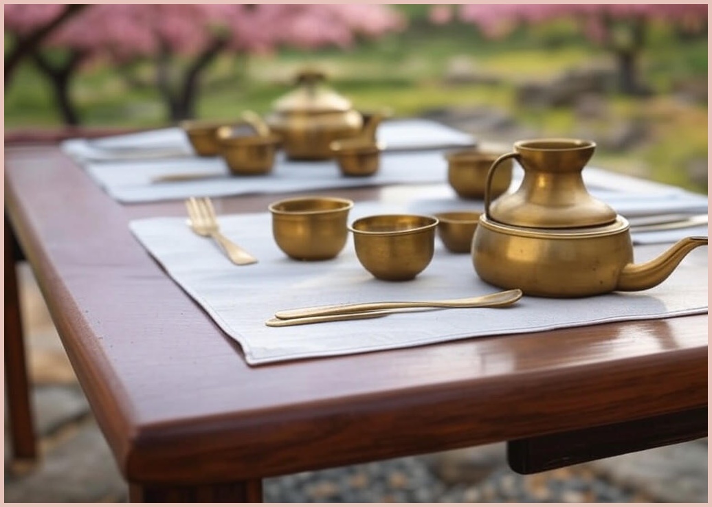 우성공예 물푸레제기 공기세트 + 수저, 1세트, 5p