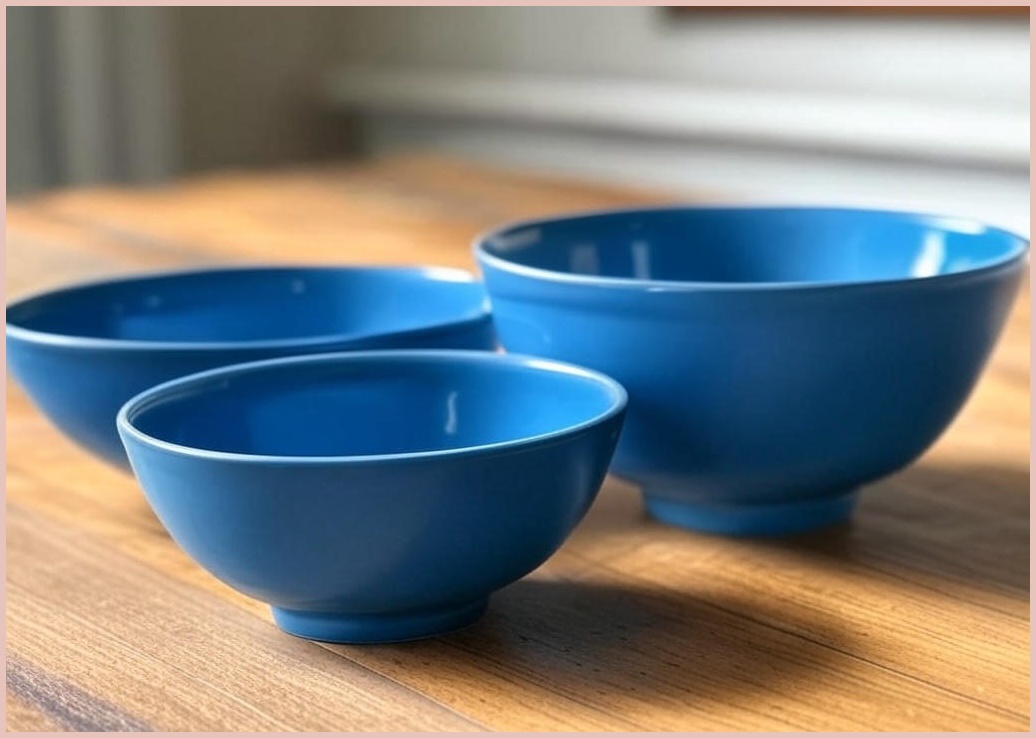 월드크린 식기 원형 볼 3종 세트, 1세트, 볼 소 + 중 + 대, 블루