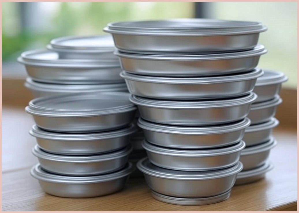 진성 가벼운 올 샤틴 이중 스텐 찬기 겹겹이 쌓을수 있는 원형 반찬기 세트, 10개