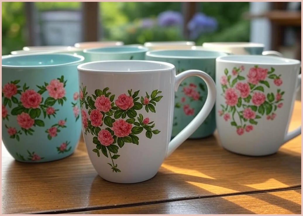 클래식 포토머그 5P 세트 250ml, 프렌치가든, 5개