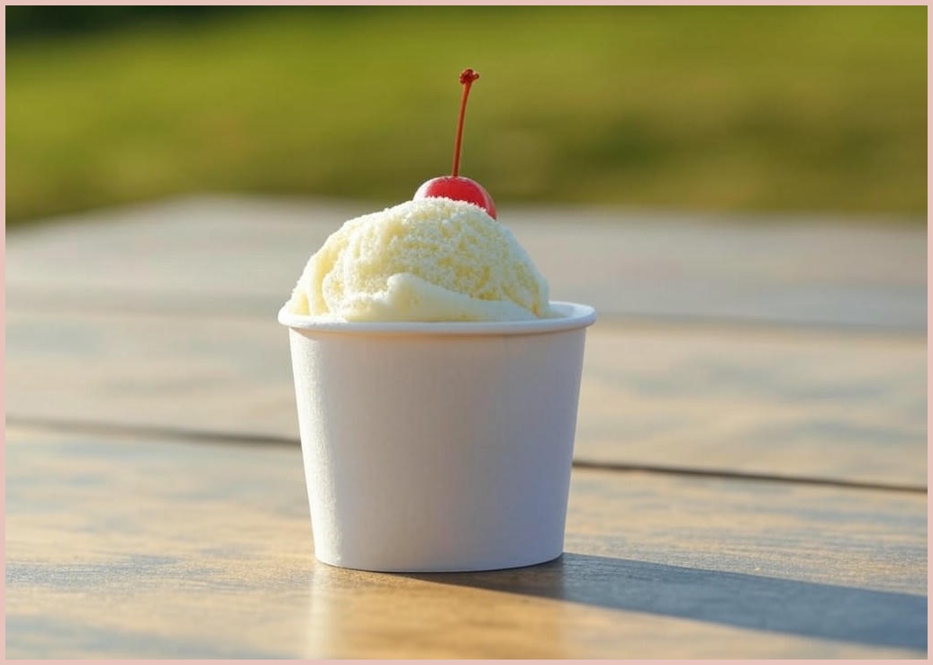 티나피크닉 아이스크림용 종이컵 89 x 74 x 60 mm, 1개입, 100개 - 이미지 1