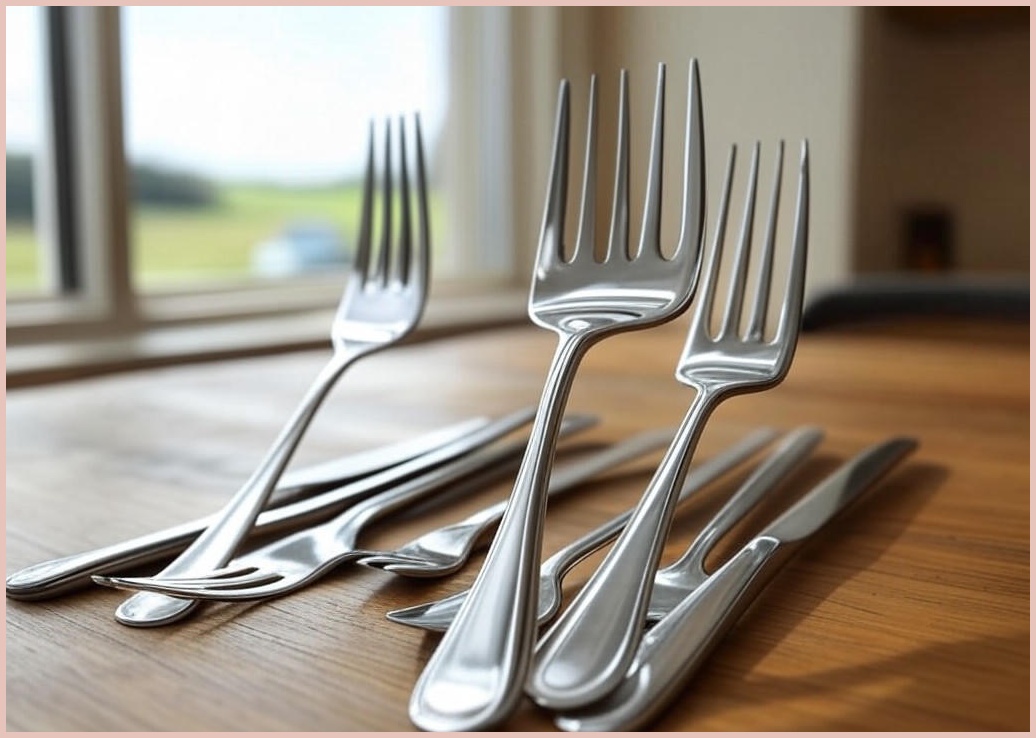 한연솔 고급형 포크세트 북유럽 스테인리스 과일 간식 케이크 샐러드 티포크, 1세트, 8색